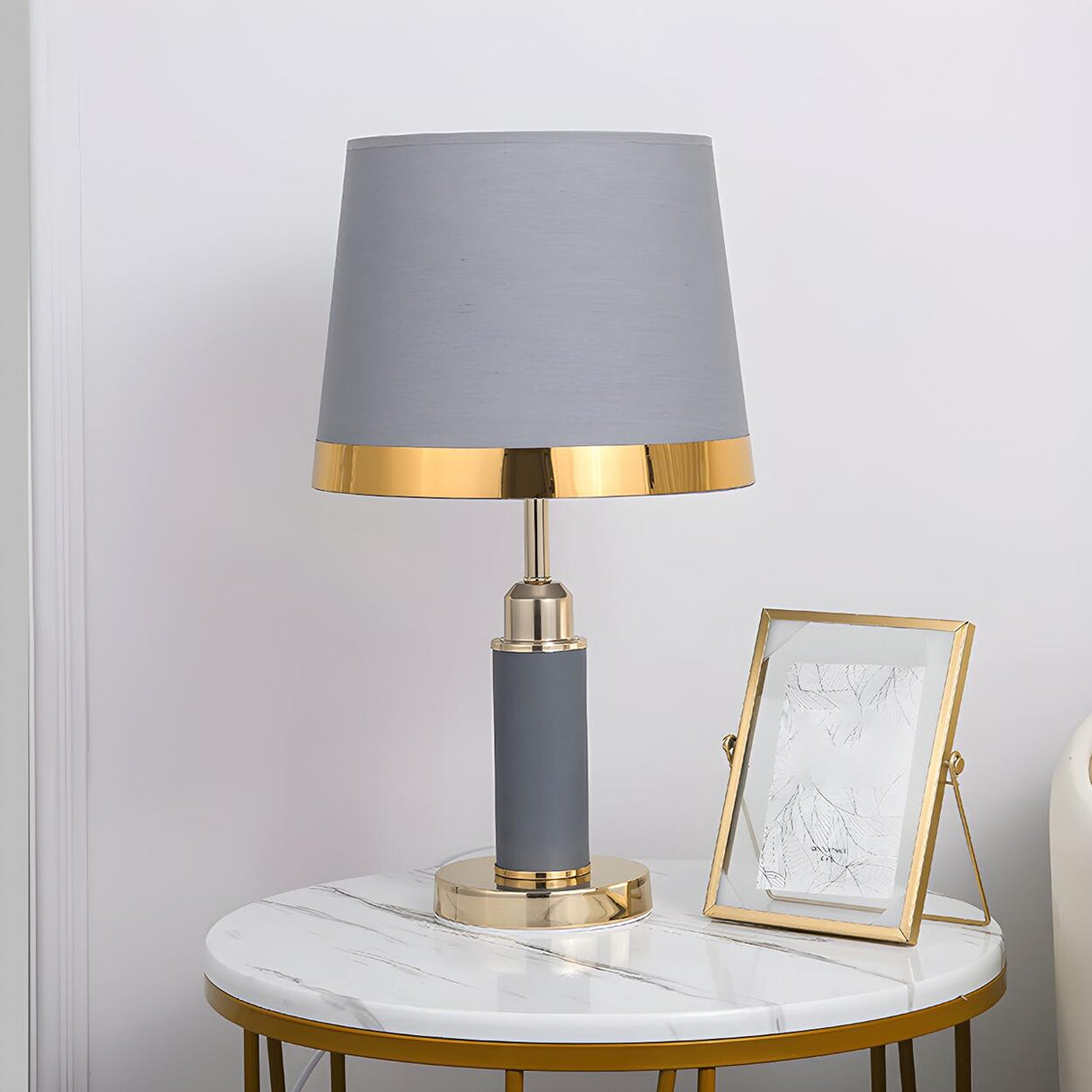 Stylish Nordic Macaron Metal Geometric Table Lamp Image - 18