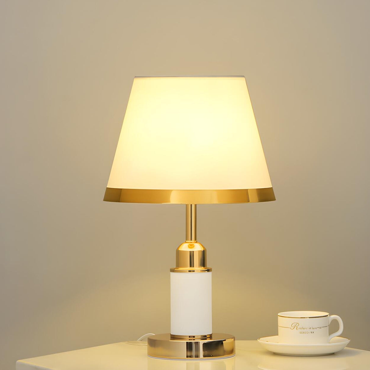 Stylish Nordic Macaron Metal Geometric Table Lamp Image - 20