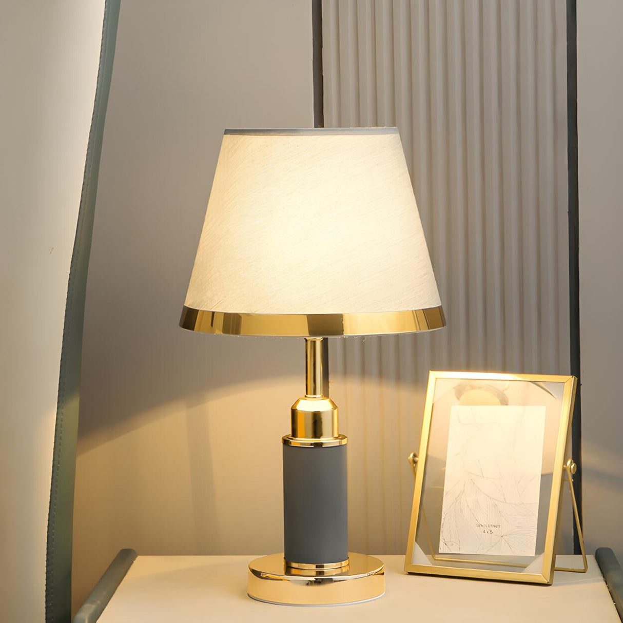 Stylish Nordic Macaron Metal Geometric Table Lamp Image - 3