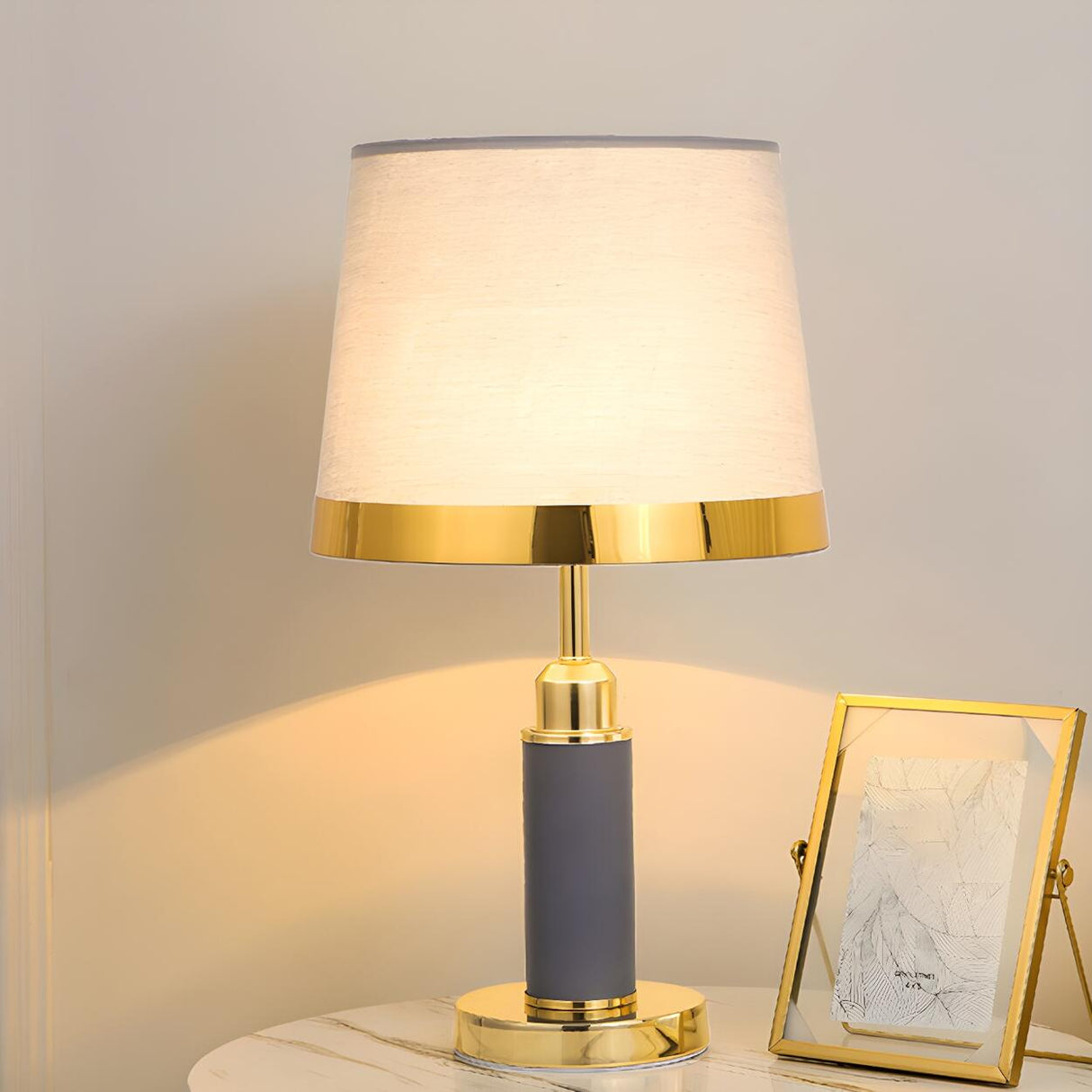 Stylish Nordic Macaron Metal Geometric Table Lamp Image - 6