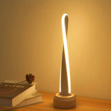 Stylish Nordic White Twist LED Aluminum Table Lamp Image - 3