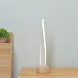 Stylish Nordic White Twist LED Aluminum Table Lamp Image - 5