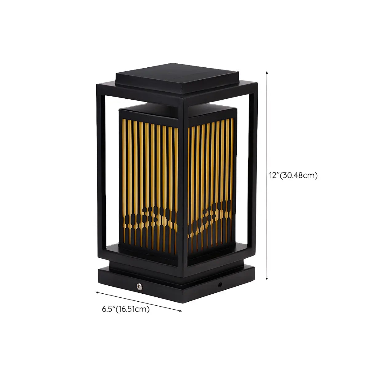 Stylish Outdoor Lantern Metal Black Waterproof Lamp 