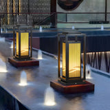 Stylish Outdoor Lantern Metal Black Waterproof Lamp Image - 3