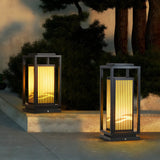 Stylish Outdoor Lantern Metal Black Waterproof Lamp Image - 4