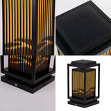 Stylish Outdoor Lantern Metal Black Waterproof Lamp Image - 8