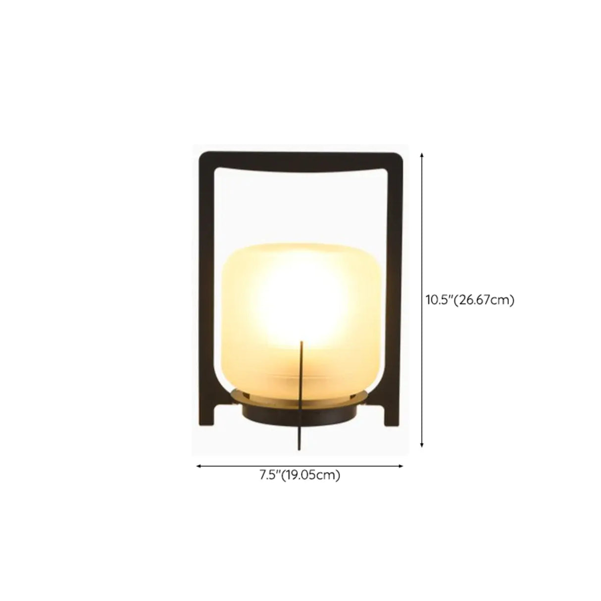 Stylish Oval Lantern Metal Frame LED Outdoor Table Lamp 