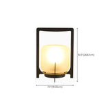 Stylish Oval Lantern Metal Frame LED Outdoor Table Lamp #size