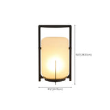 Stylish Oval Lantern Metal Frame LED Outdoor Table Lamp Image - 11