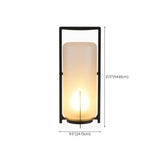 Stylish Oval Lantern Metal Frame LED Outdoor Table Lamp Image - 12