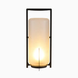 Stylish Oval Lantern Metal Frame LED Outdoor Table Lamp Image - 5