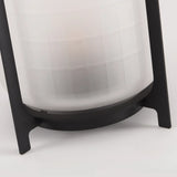 Stylish Oval Lantern Metal Frame LED Outdoor Table Lamp Image - 9