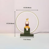 Stylish Playful Figurine Circle LED Night Table Lamp #size