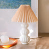 Stylish Pleated Shade Creative Tower Base Table Lamp Image - 1