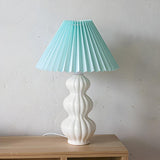 Stylish Pleated Shade Creative Tower Base Table Lamp Image - 11