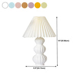 Stylish Pleated Shade Creative Tower Base Table Lamp #size