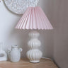 Stylish Pleated Shade Creative Tower Base Table Lamp Image - 3