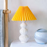 Stylish Pleated Shade Creative Tower Base Table Lamp Image - 5