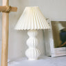 Stylish Pleated Shade Creative Tower Base Table Lamp Image - 9