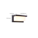 Stylish Rectangle Small Outdoor Metal Wall Light Black Image - 15