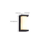 Stylish Rectangle Small Outdoor Metal Wall Light Black Image - 16