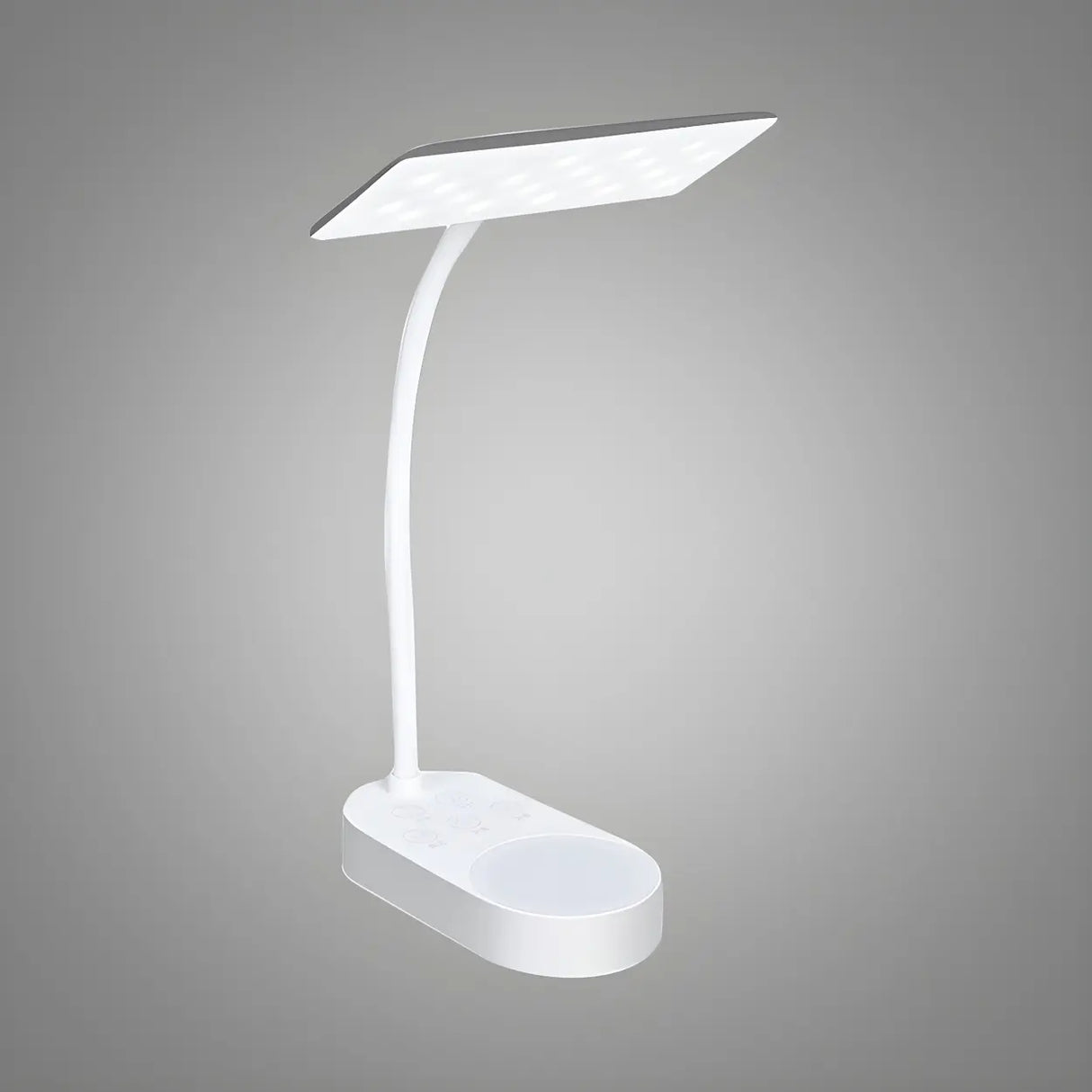 Stylish Rectangle White Adjustable LED Desk Lamp Image - 4