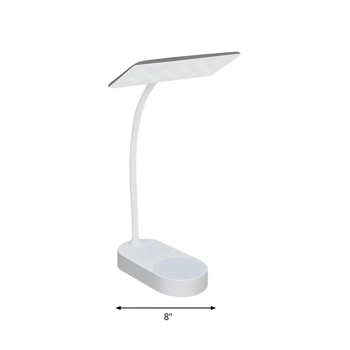 Stylish Rectangle White Adjustable LED Desk Lamp 