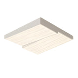 Stylish Rectangle White LED Flush Mount Ceiling Light Image - 5