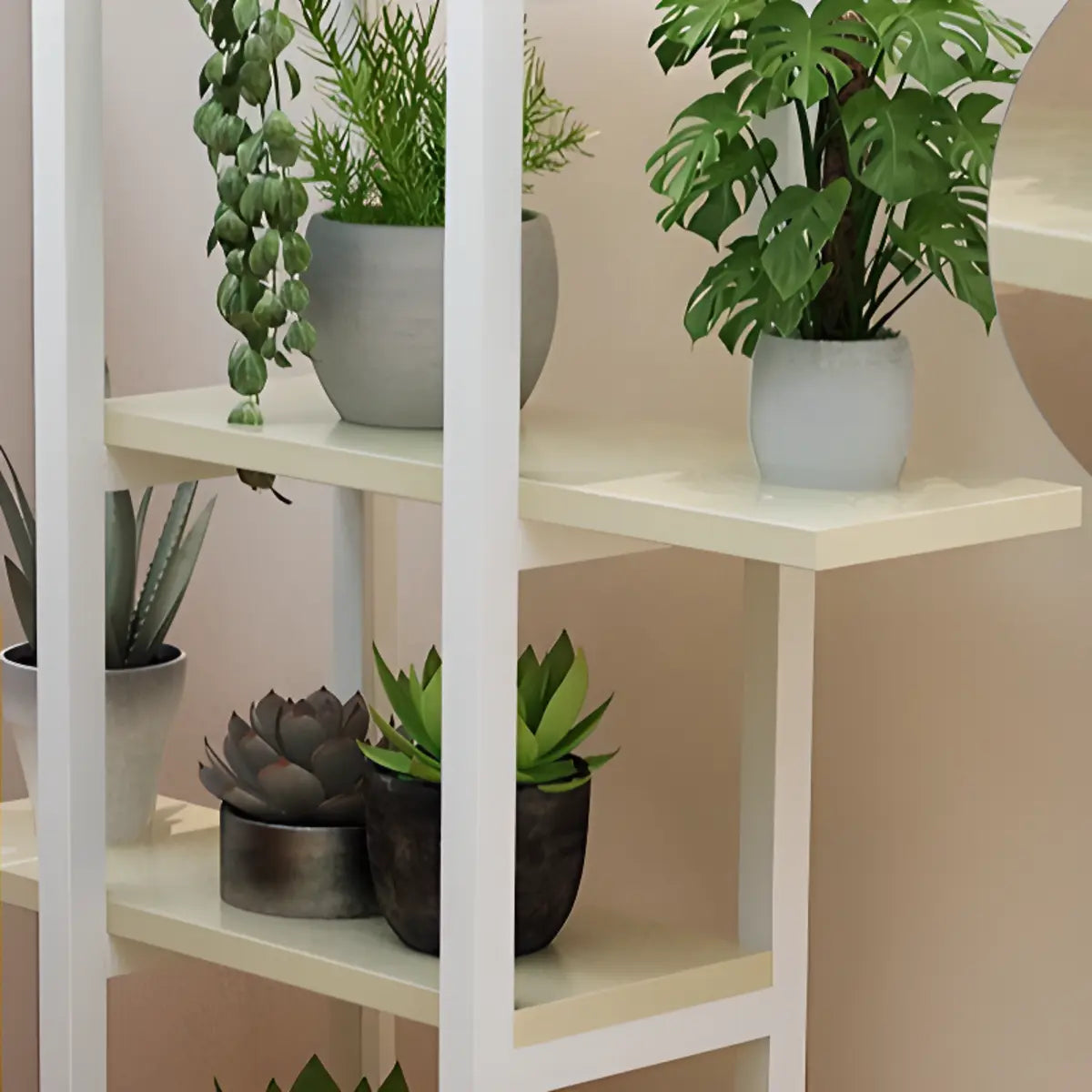 Stylish Rectangle Wood Storage Indoor Plant Stands Image - 10