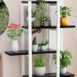 Stylish Rectangle Wood Storage Indoor Plant Stands Image - 11