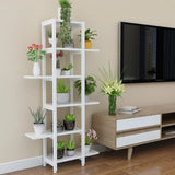 Stylish Rectangle Wood Storage Indoor Plant Stands Image - 7