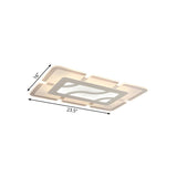 Stylish Rectangular LED Flush Mount Ceiling Light Image - 4