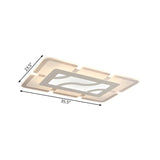 Stylish Rectangular LED Flush Mount Ceiling Light Image - 5