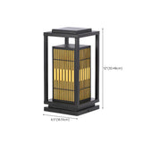 Stylish Rectangular Metal Patio Lantern Outdoor Lamp #size