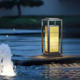 Stylish Rectangular Metal Patio Lantern Outdoor Lamp Image - 4