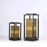 Stylish Rectangular Metal Patio Lantern Outdoor Lamp Image - 7