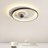 Stylish Ring Geometric Ceiling Fan with LED Lights Image - 1