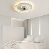 Stylish Ring Geometric Ceiling Fan with LED Lights Image - 13