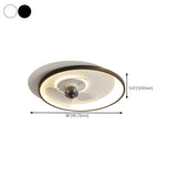 Stylish Ring Geometric Ceiling Fan with LED Lights #size