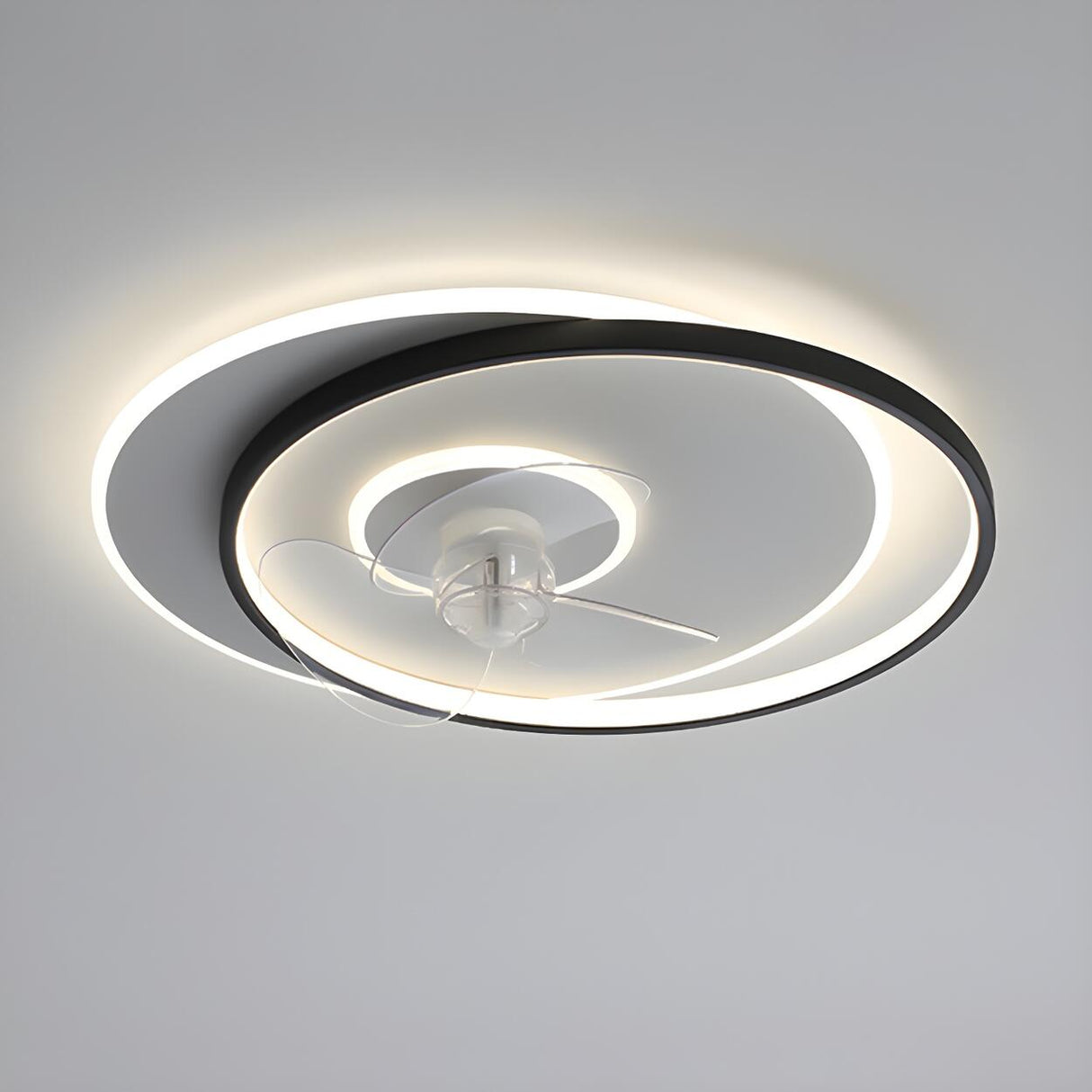 Stylish Ring Geometric Ceiling Fan with LED Lights Image - 7