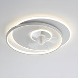 Stylish Ring Geometric Ceiling Fan with LED Lights Image - 9