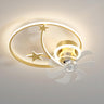 Stylish Ring Star Modern Ceiling Fan with LED Light Image - 4