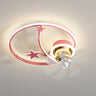 Stylish Ring Star Modern Ceiling Fan with LED Light Image - 8