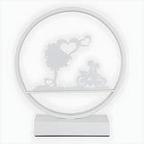 Stylish Romantic Silhouette Circle Beside Table Lamp Image - 11