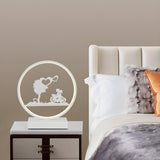 Stylish Romantic Silhouette Circle Beside Table Lamp Image - 5