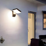 Stylish Round Black Metal External LED Wall Sconce Image - 11