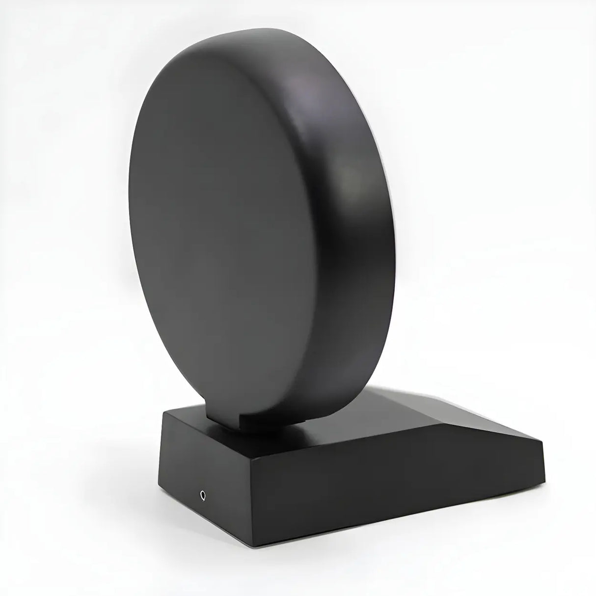 Stylish Round Black Metal External LED Wall Sconce Image - 6