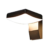 Stylish Round Black Metal External LED Wall Sconce Image - 8