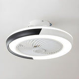 Stylish Round Bladeless Modern Ceiling Fan with Light Image - 10