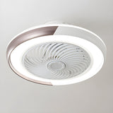 Stylish Round Bladeless Modern Ceiling Fan with Light Image - 12